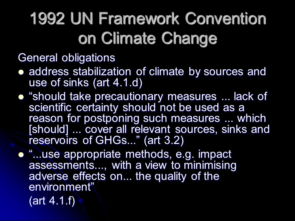 1992 UN Framework Convention on Climate Change