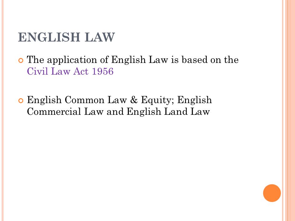 Unwritten Law Law That Is Not Enacted By Parliament And State Assembly The Unwritten Law That Exist In Malaysia Include English Law Judicial Precedent Ppt Video Online Download