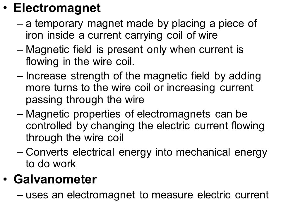 Electromagnet Galvanometer