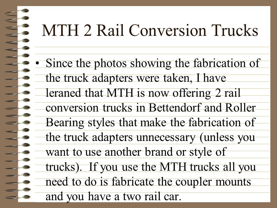 MTH 2 Rail Conversion Trucks