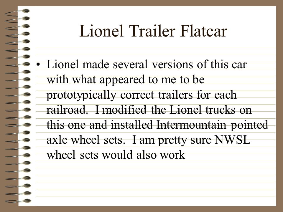 Lionel Trailer Flatcar