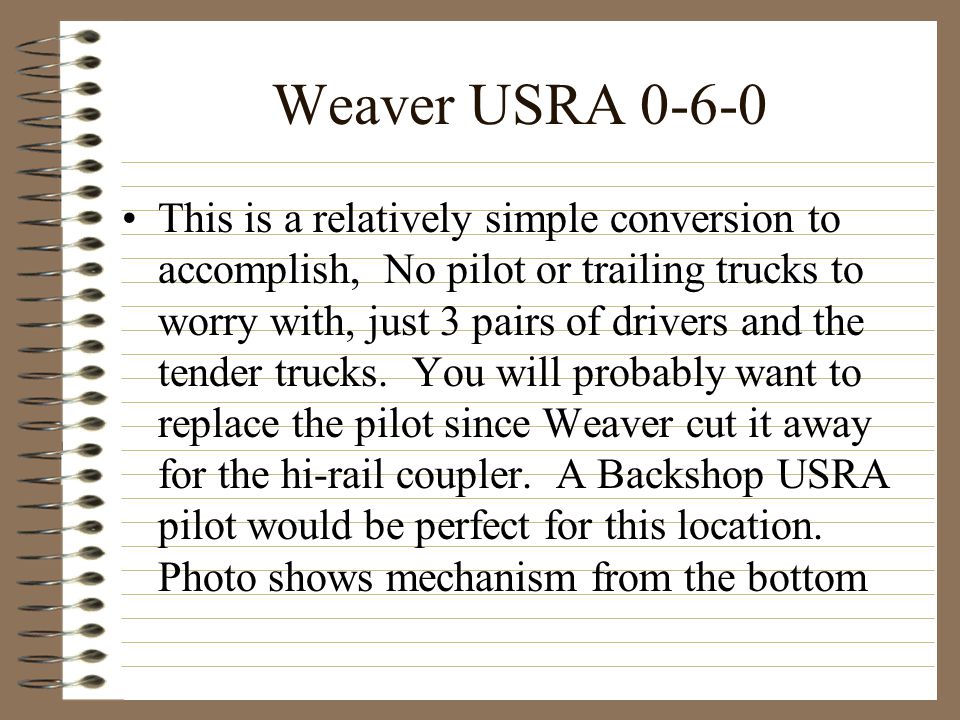 Weaver USRA 0-6-0