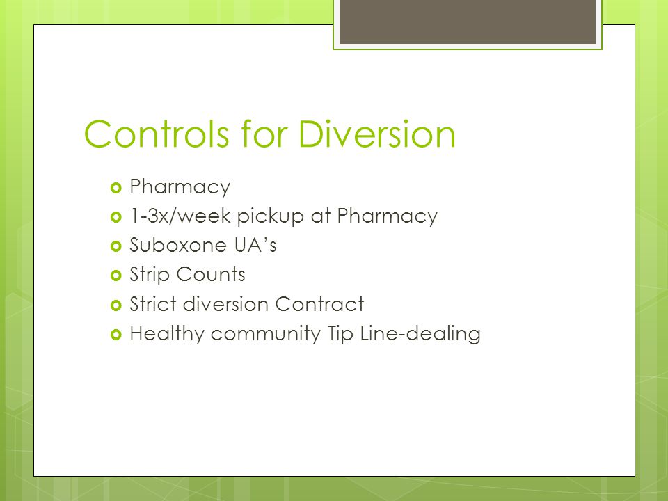 Controls for Diversion