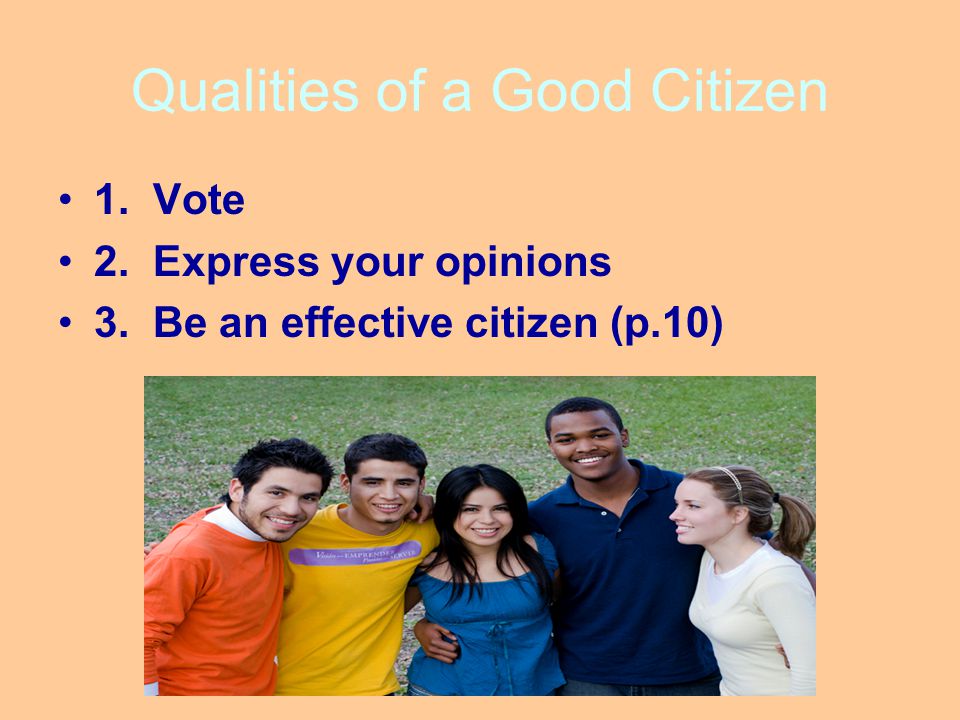 Qualities of a Good Citizen