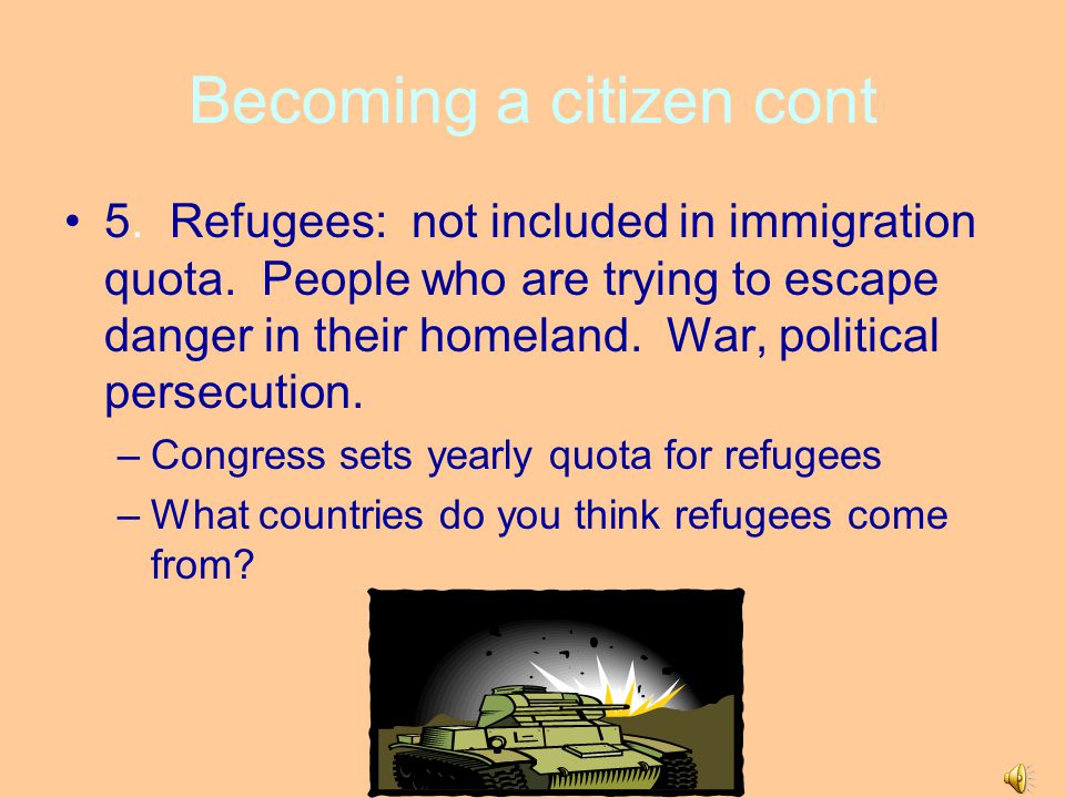 Becoming a citizen cont
