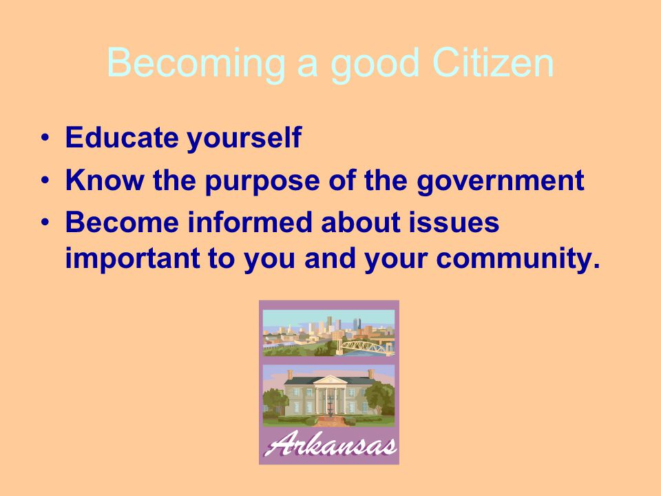 Becoming a good Citizen