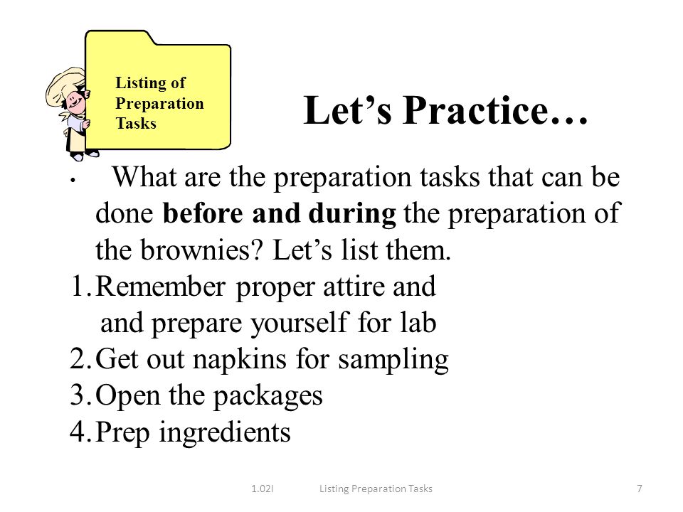 1.02I Listing Preparation Tasks
