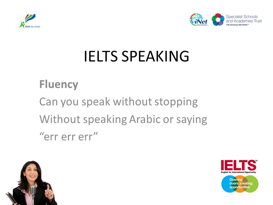 IELTS SPEAKING Fluency Can you speak without stopping