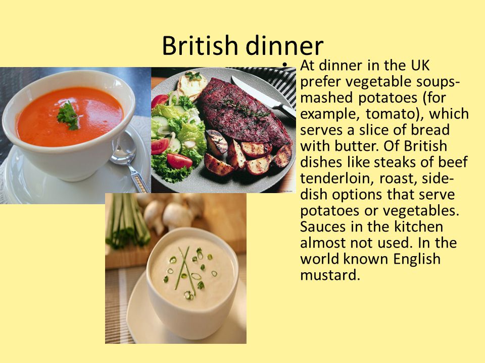 British dinner