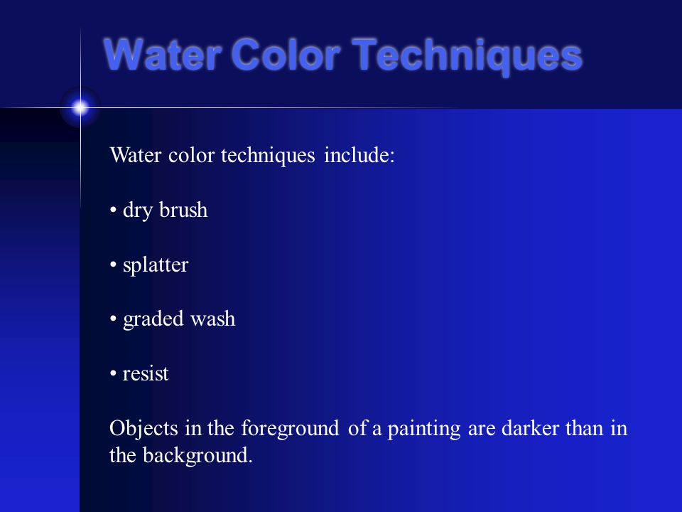 Water Color Techniques