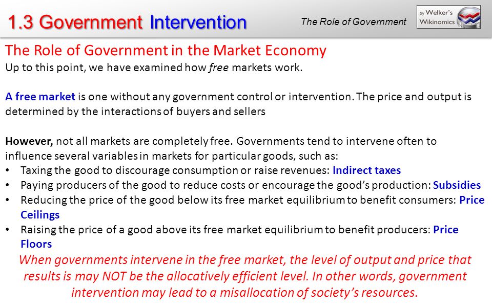 government intervention economics help