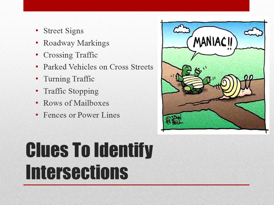 Clues To Identify Intersections