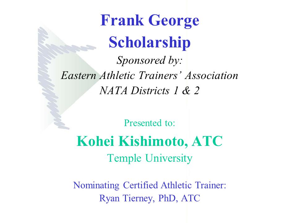 Frank George Scholarship