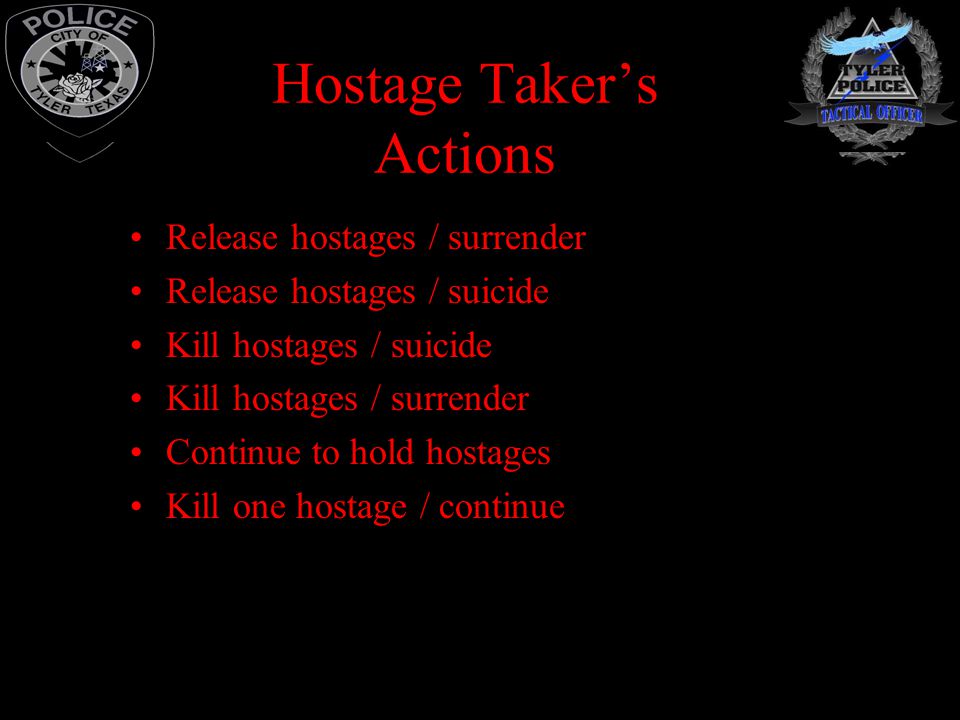 Hostage Taker’s Actions