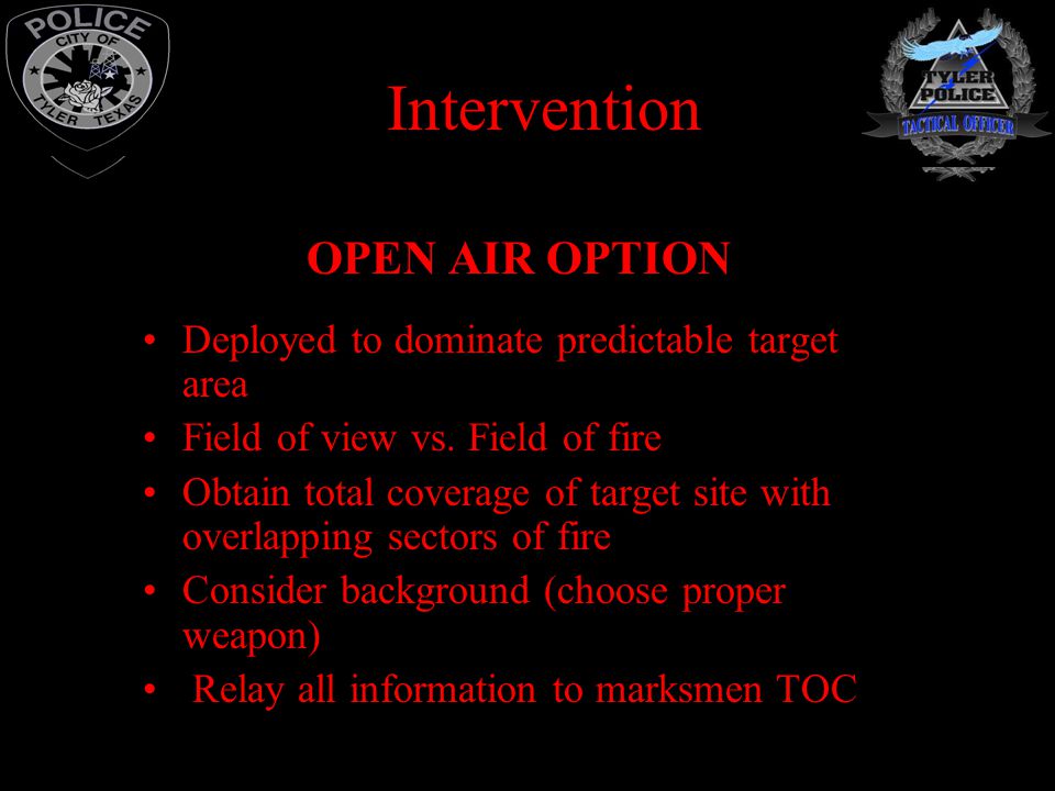 Intervention OPEN AIR OPTION