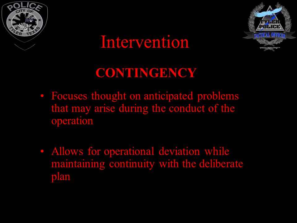 Intervention CONTINGENCY