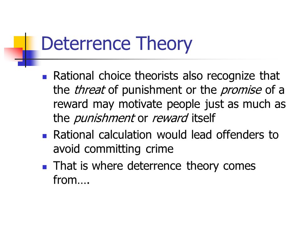 deterrence theory criminology