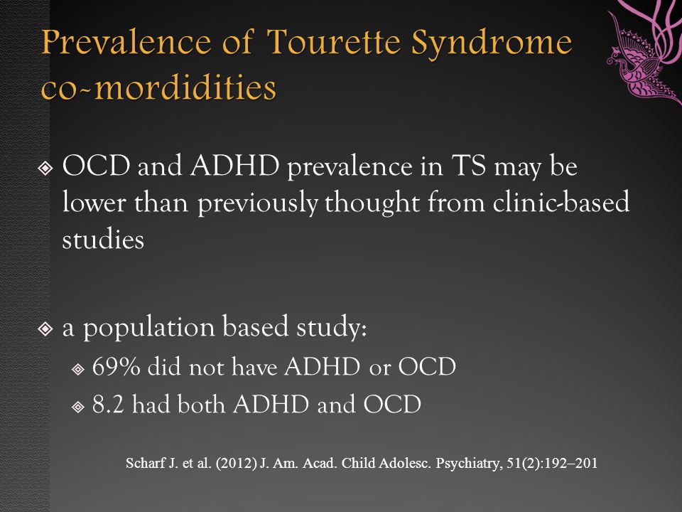 Prevalence of Tourette Syndrome co-mordidities