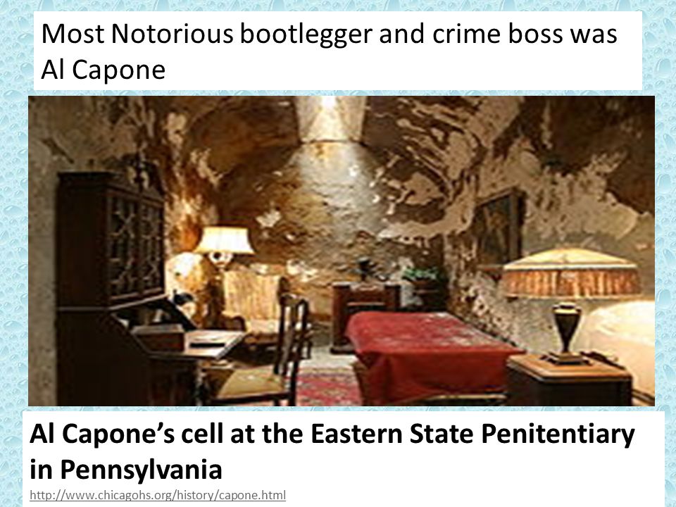 Most Notorious bootlegger and crime boss was Al Capone