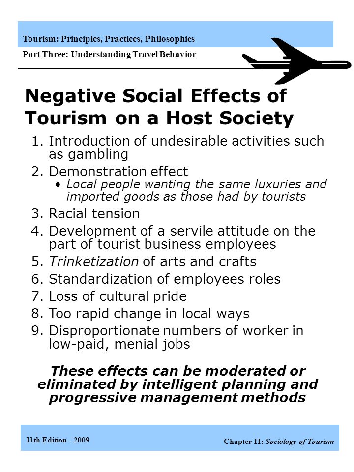 Negative Social Effects of Tourism on a Host Society
