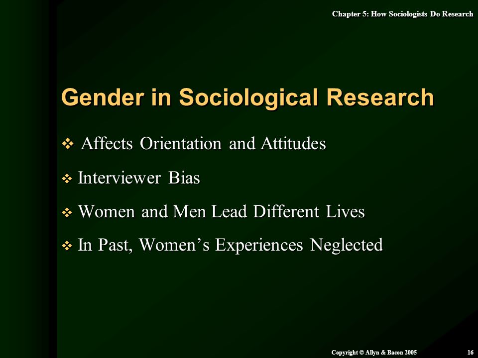 Gender in Sociological Research