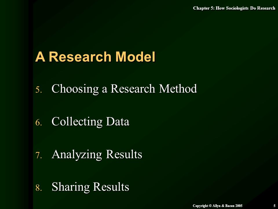 A Research Model Choosing a Research Method Collecting Data