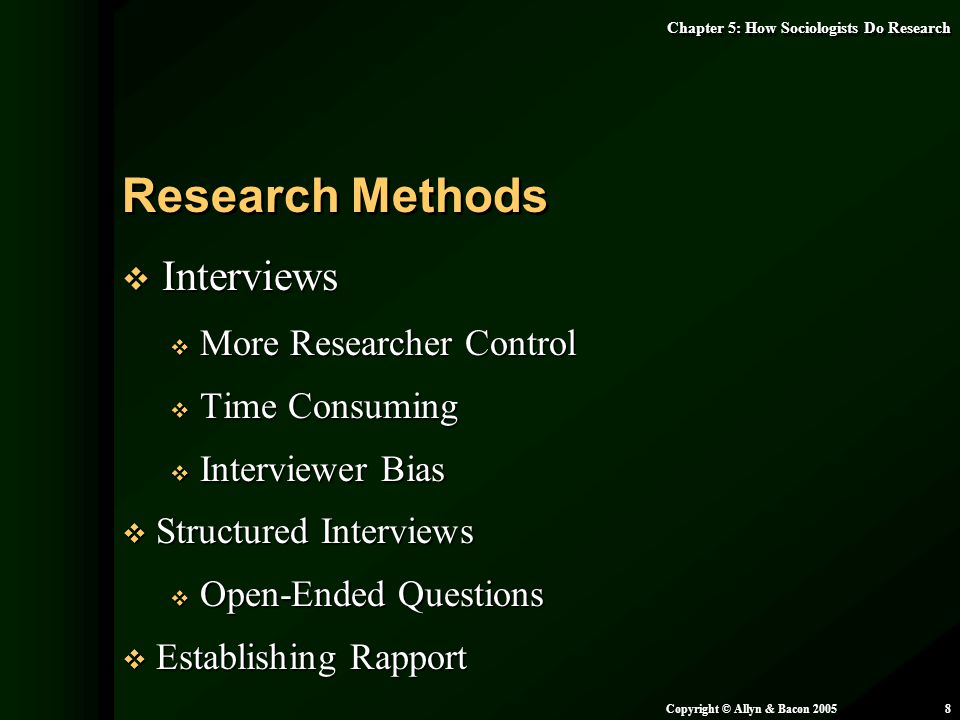 Research Methods Interviews More Researcher Control Time Consuming