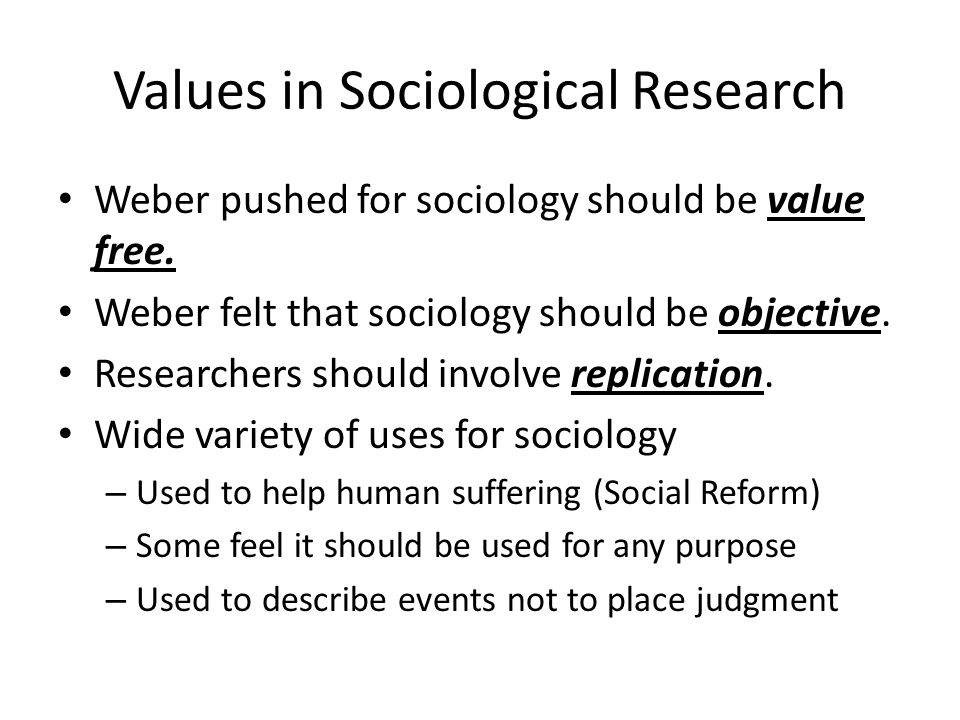 Values in Sociological Research
