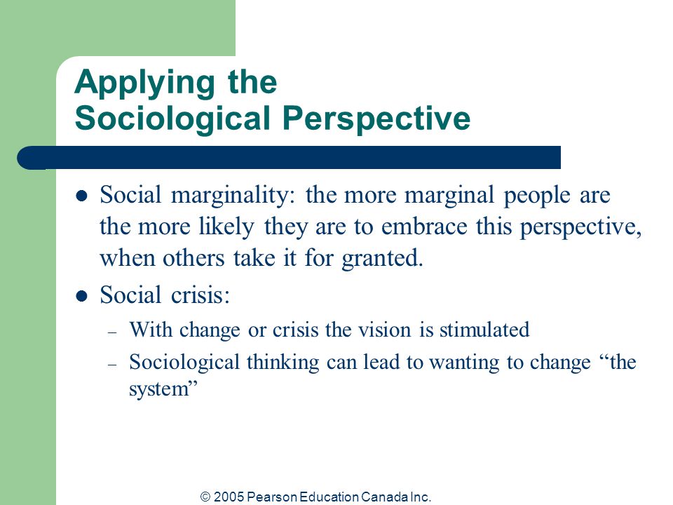 Applying the Sociological Perspective