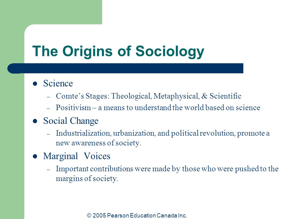 The Origins of Sociology