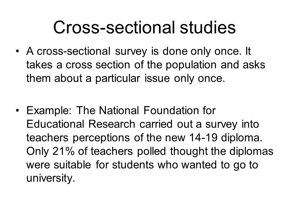 cross sectional research study example