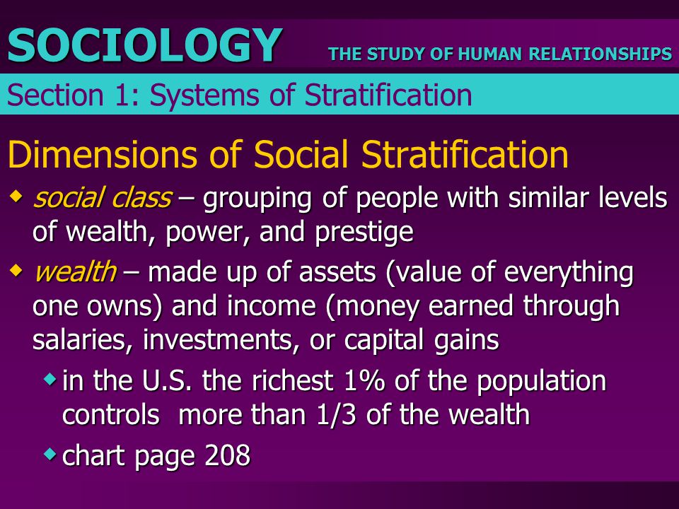 Dimensions of Social Stratification