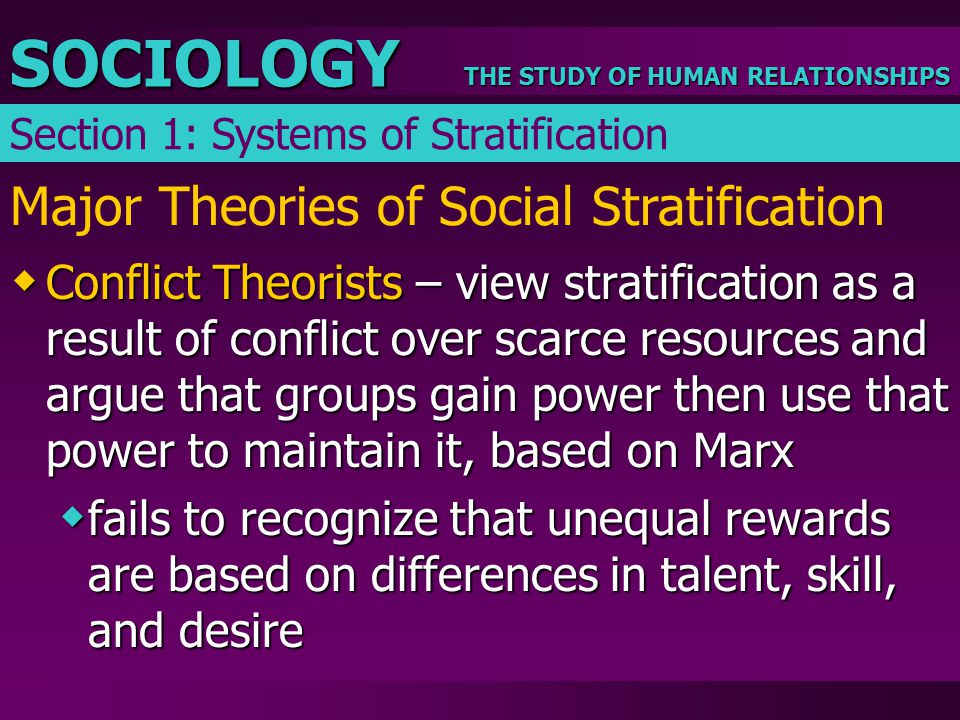 Major Theories of Social Stratification