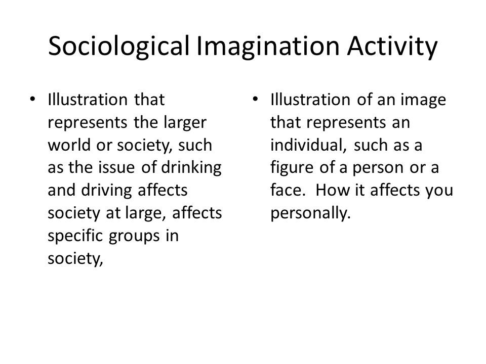 Sociological Imagination Activity