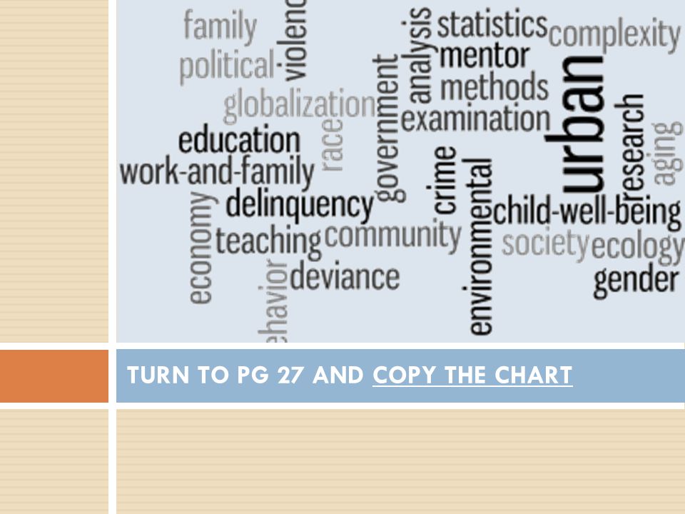 TURN TO PG 27 AND COPY THE CHART