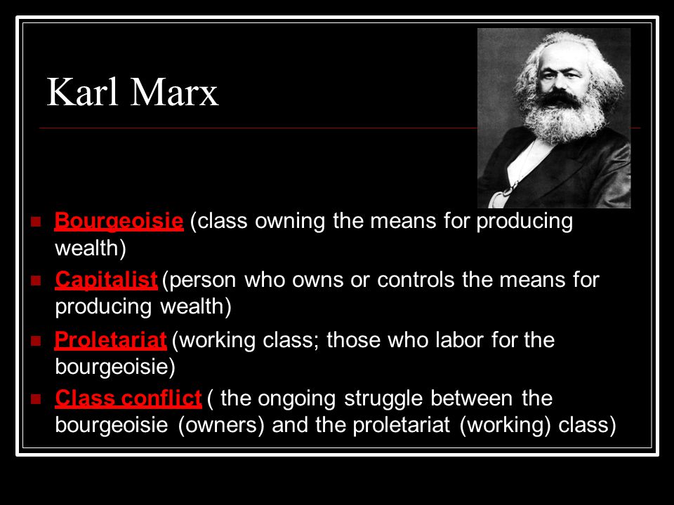 Karl Marx producing wealth)