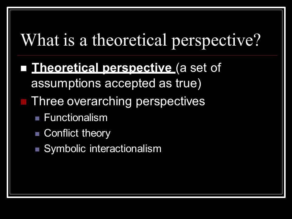 What is a theoretical perspective