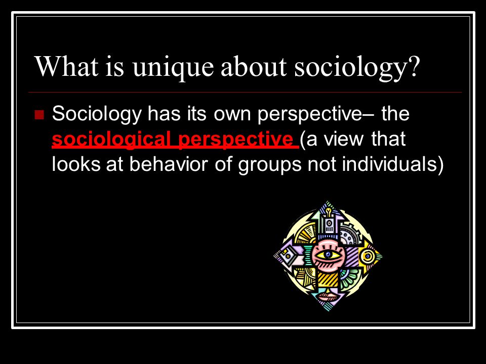 What is unique about sociology