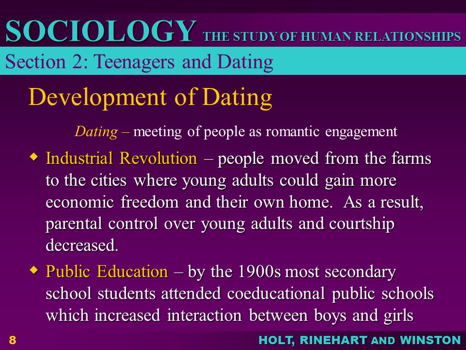 Section 2: Teenagers and Dating