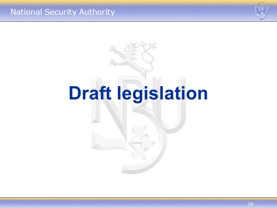 Draft legislation 10