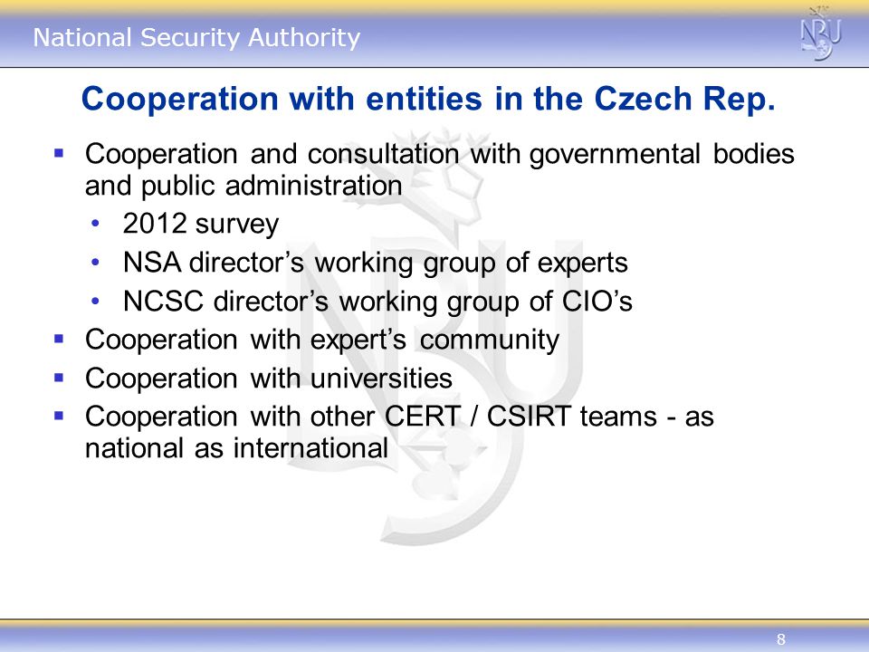 Cooperation with entities in the Czech Rep.