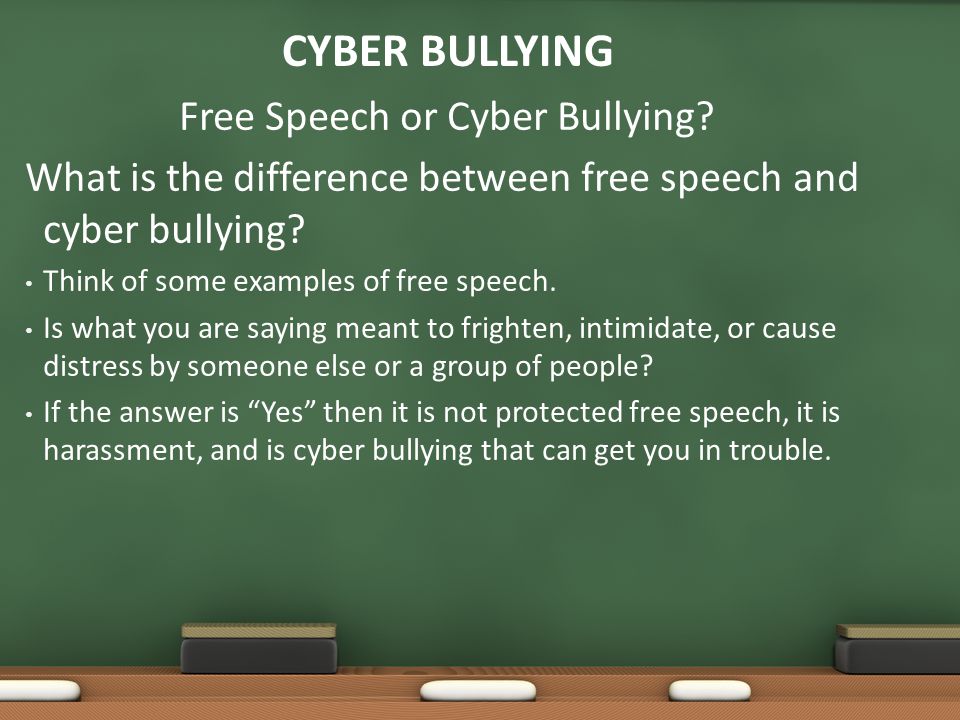Free Speech or Cyber Bullying