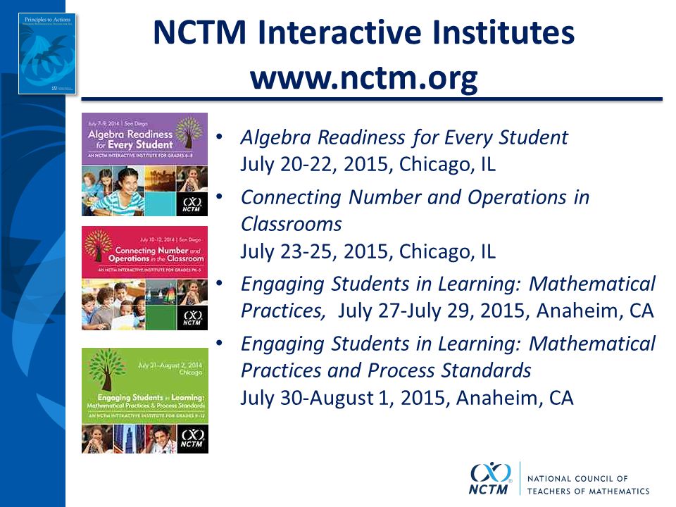 NCTM Principles to Actions Turning Standards into Learning ppt download