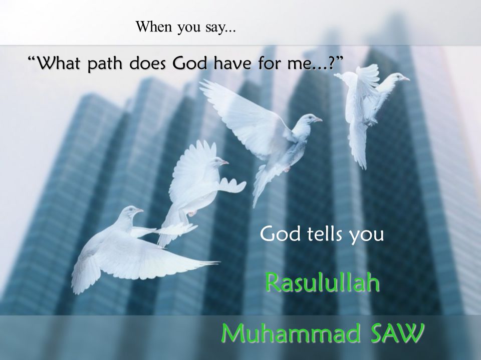 What path does God have for me...