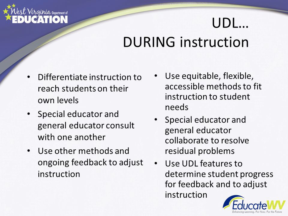 UDL… DURING instruction