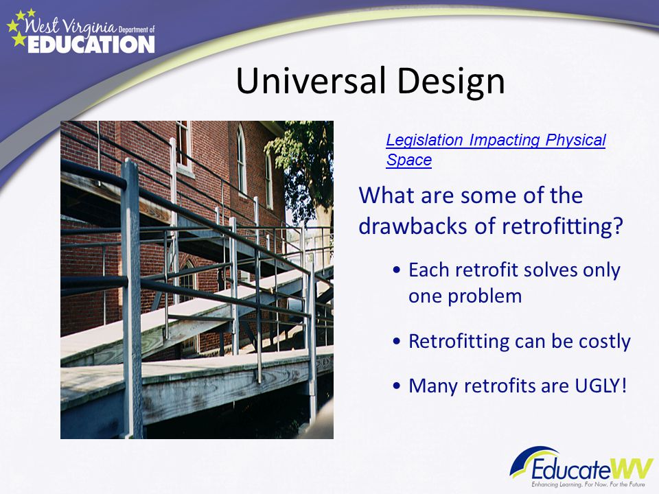 Universal Design What are some of the drawbacks of retrofitting