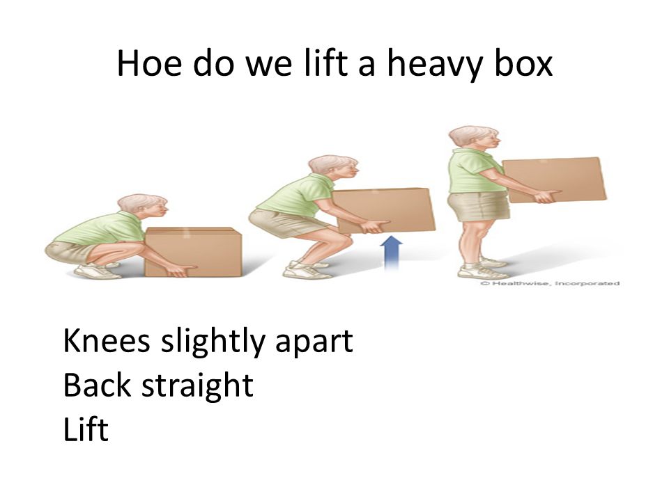 Hoe do we lift a heavy box
