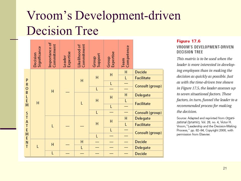 vroom decision tree