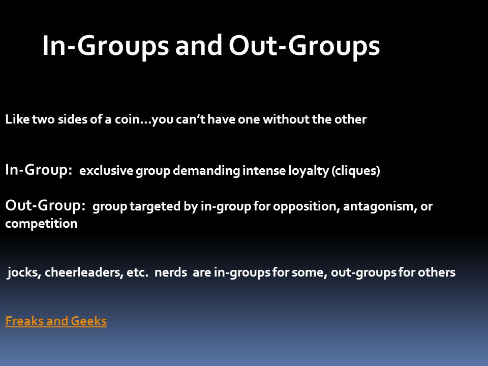 in group out group sociology examples