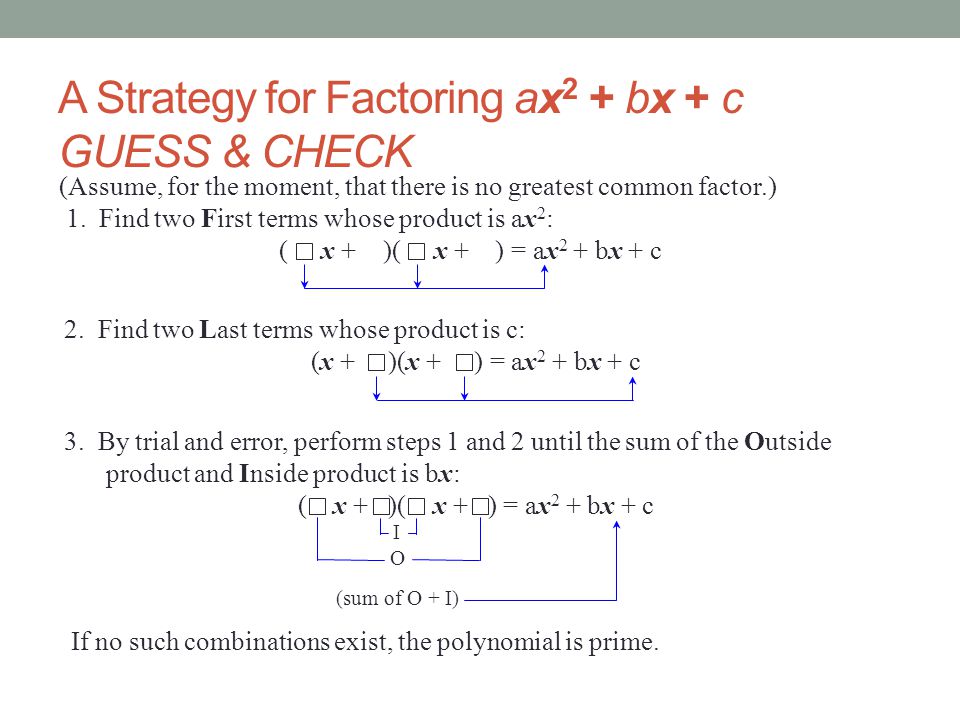 Howto How To Factor Polynomials With 4 Terms And No Gcf